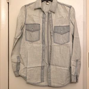 Club Monaco Button Down Chambray Shirt